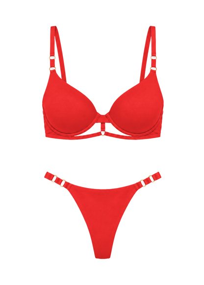 Stretch T-shirt Bra &amp; Thong Alexis
