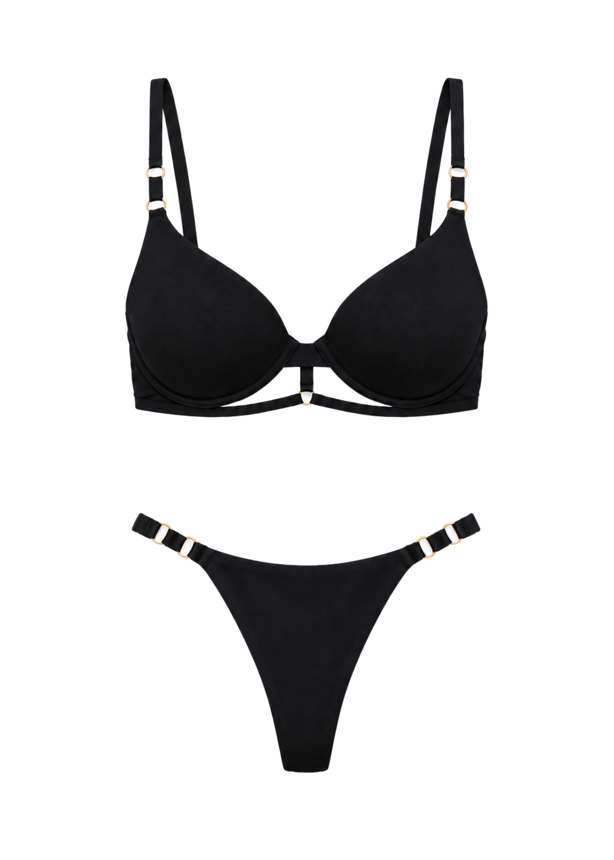 Stretch T-shirt Bra &amp; Thong Alexis